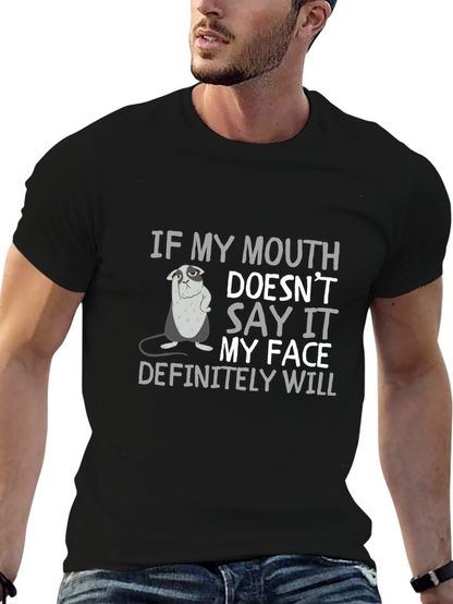 Camiseta Negra con Diseño Gráfico Divertido
