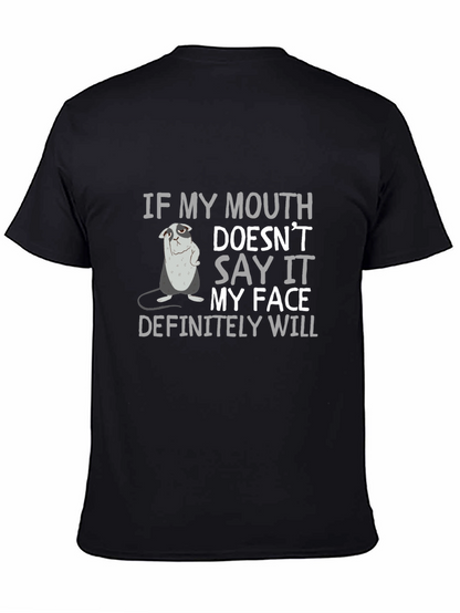 Camiseta Negra con Diseño Gráfico Divertido