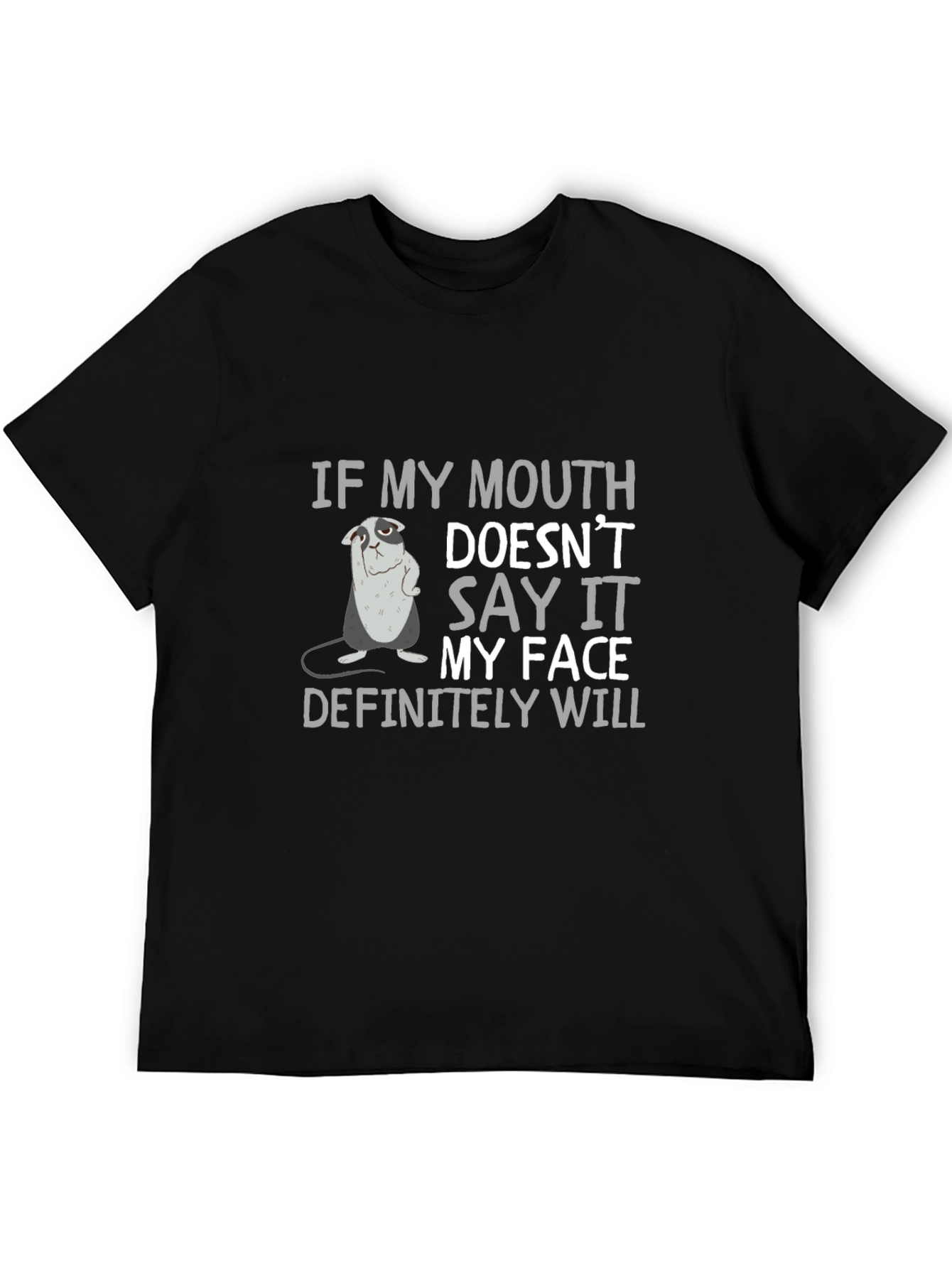 Camiseta Negra con Diseño Gráfico Divertido
