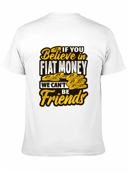 Camiseta Negra con Diseño No Fiat Money No Friends
