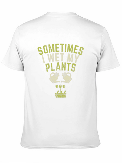 Camiseta Negra Sometimes I Wet My Plants