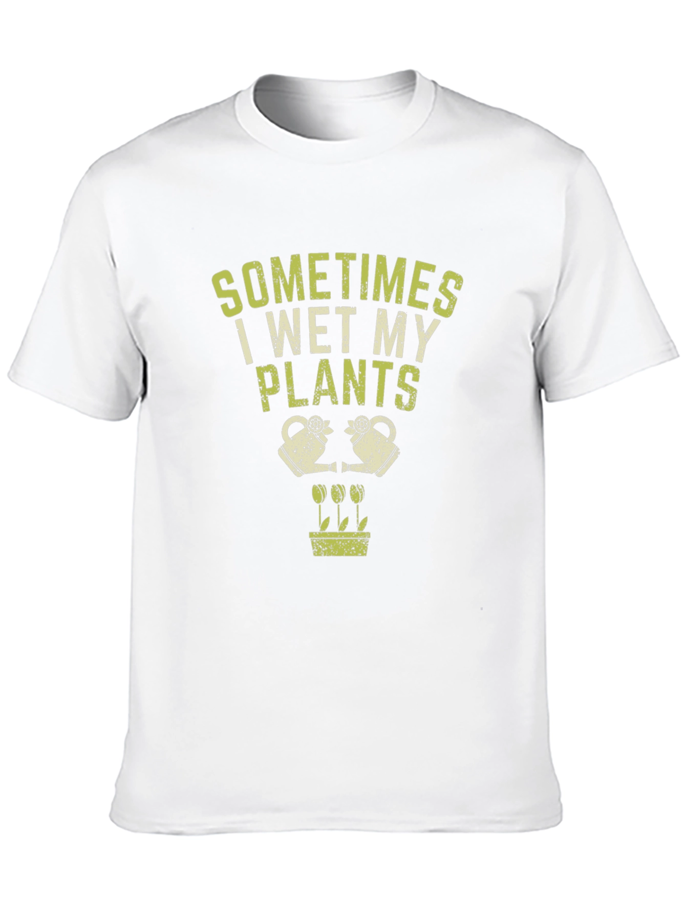 Camiseta Negra Sometimes I Wet My Plants