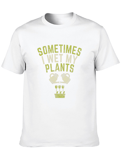 Camiseta Negra Sometimes I Wet My Plants