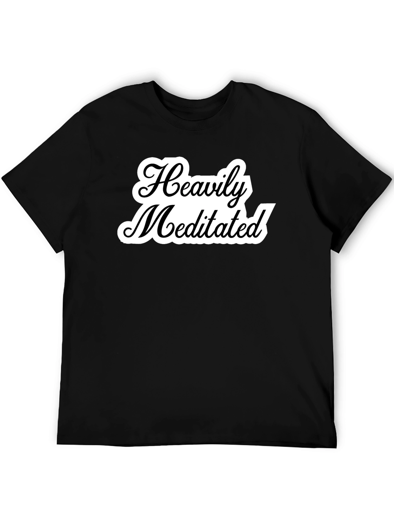 Camiseta Negra Unisex Heavily Meditated