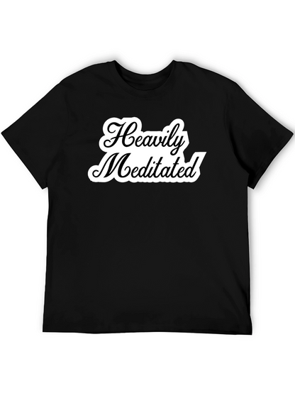 Camiseta Negra Unisex Heavily Meditated