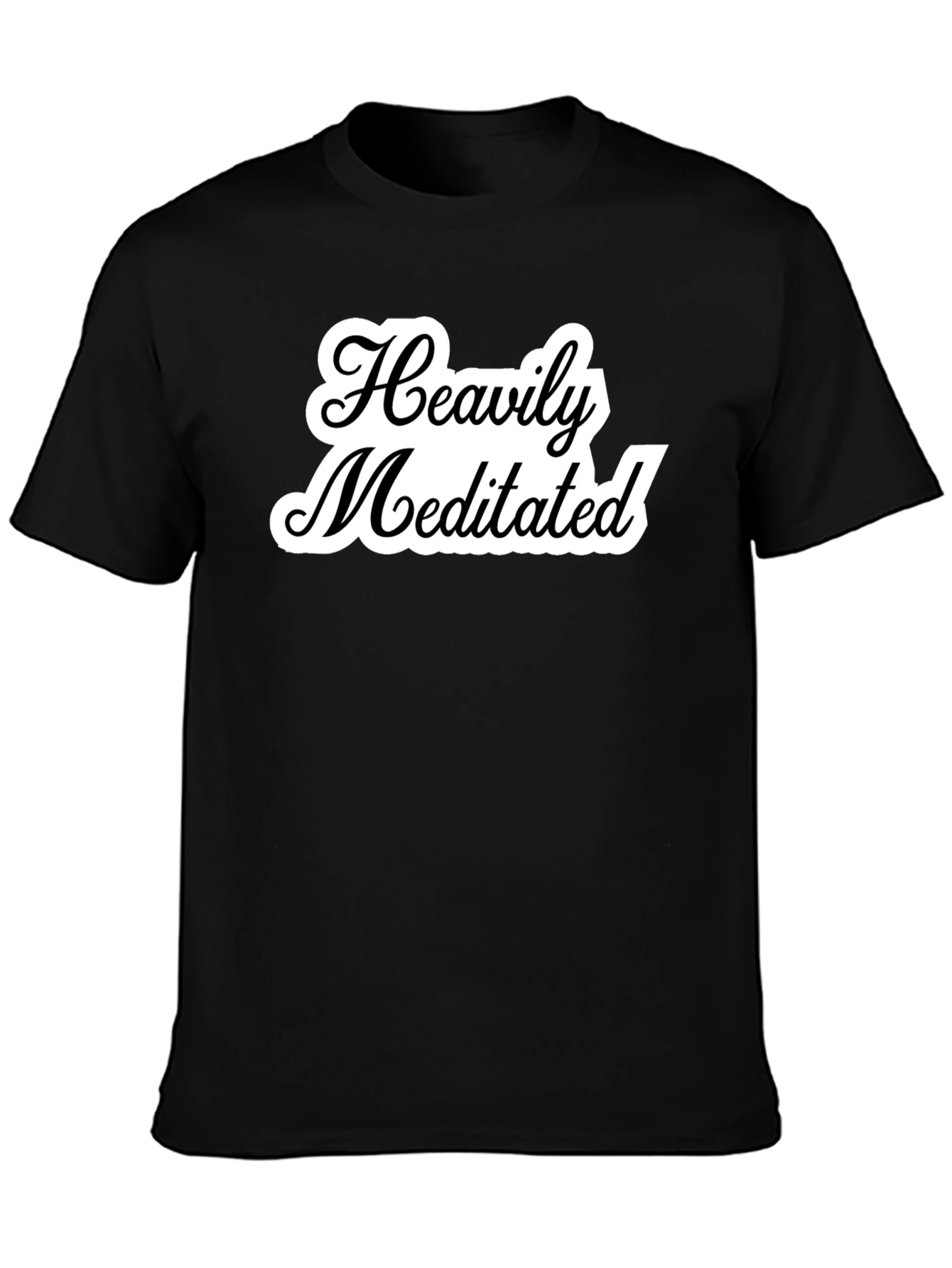Camiseta Negra Unisex Heavily Meditated