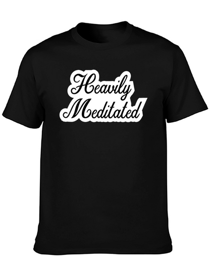 Camiseta Negra Unisex Heavily Meditated