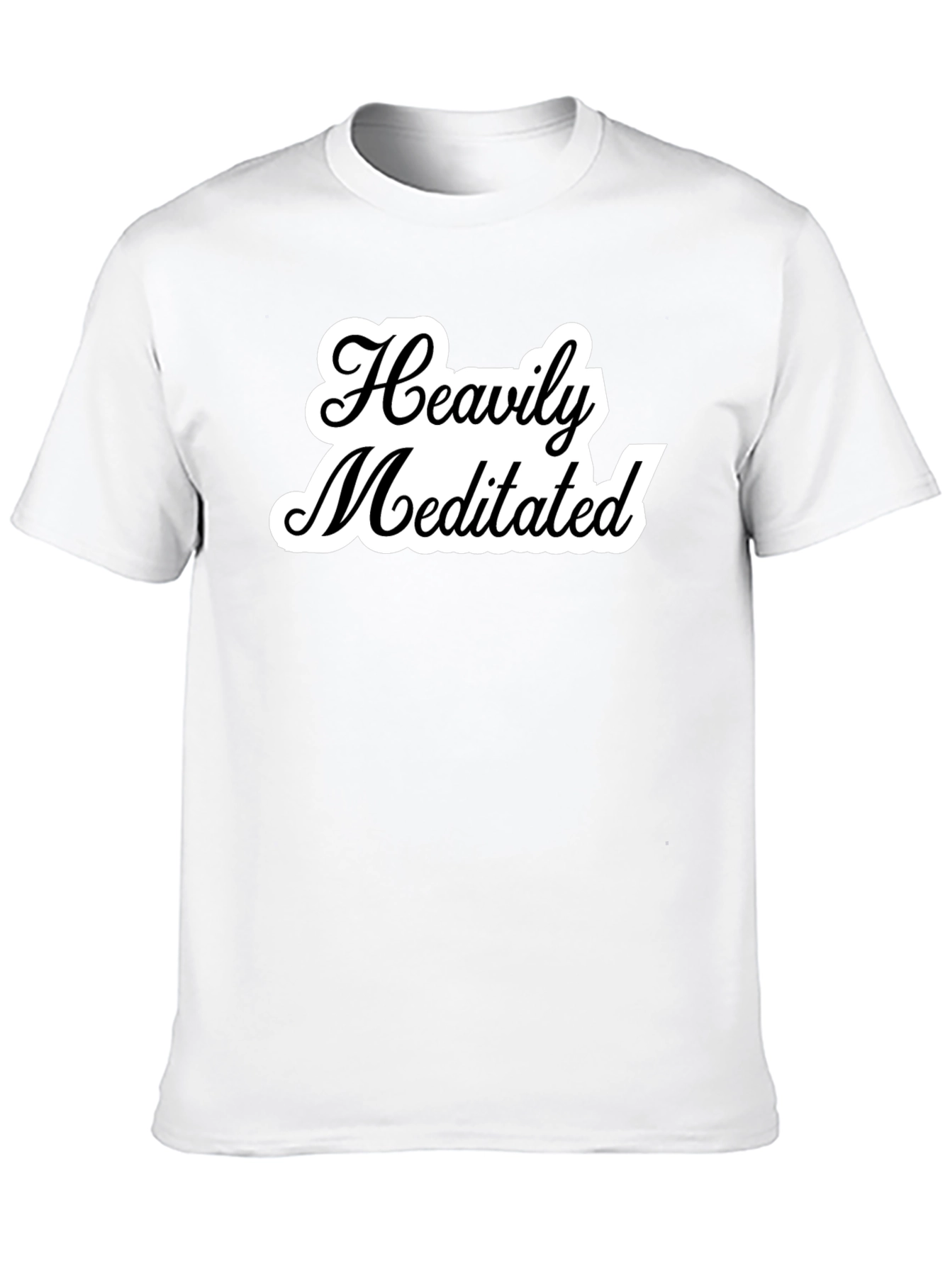 Camiseta Negra Unisex Heavily Meditated
