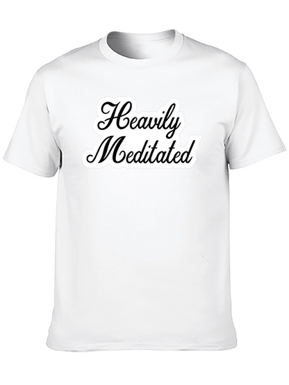 Camiseta Negra Unisex Heavily Meditated