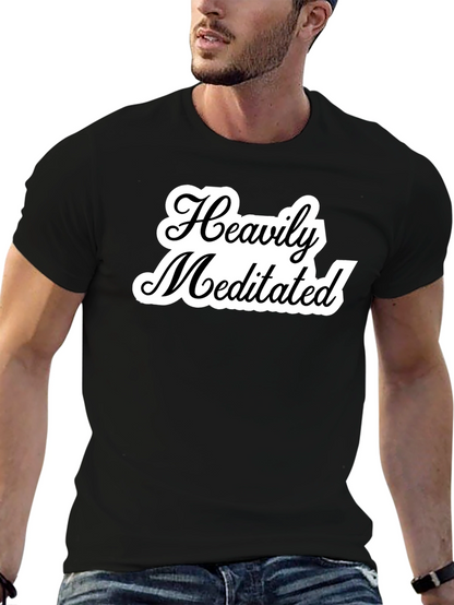 Camiseta Negra Unisex Heavily Meditated