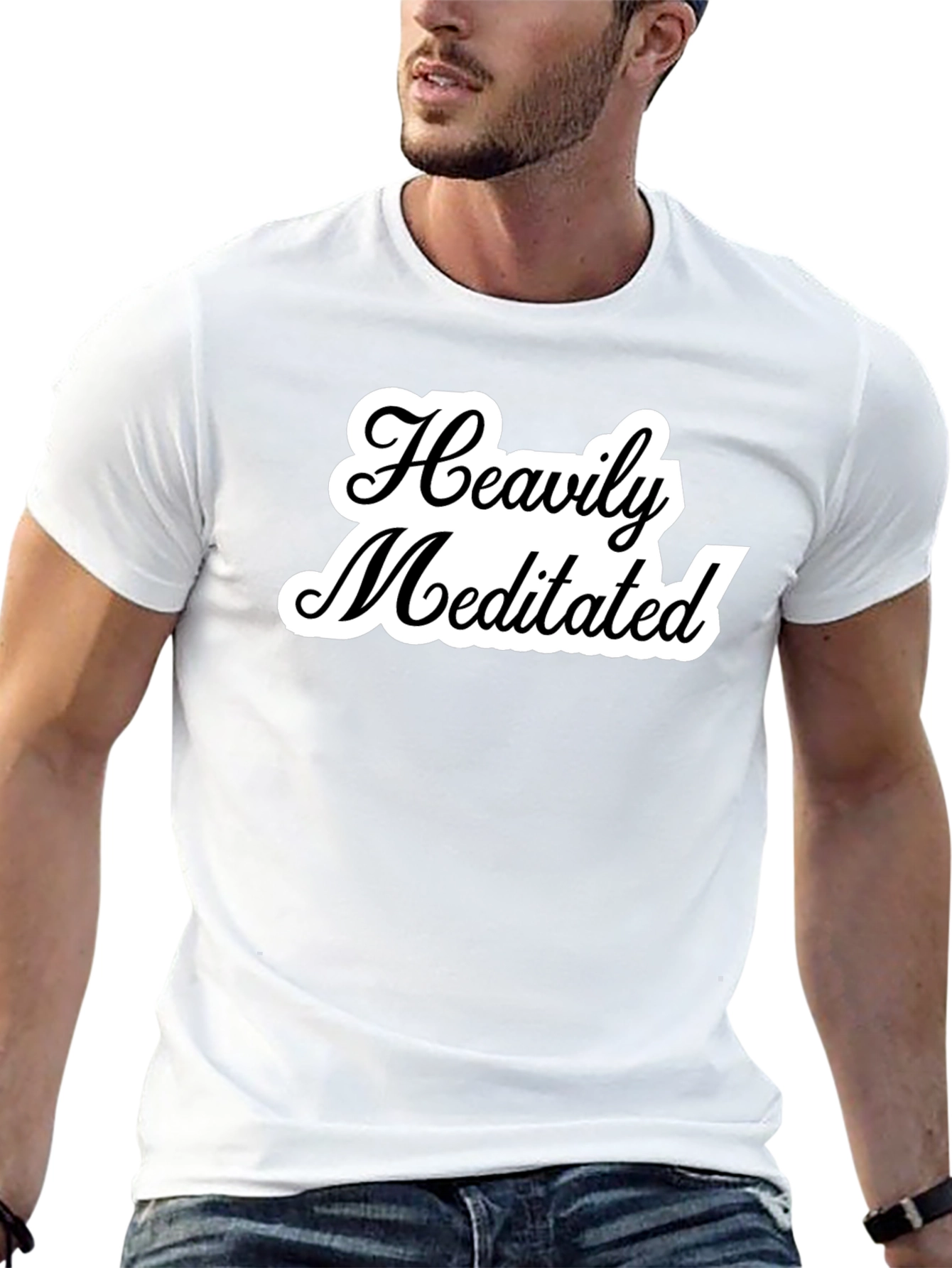 Camiseta Negra Unisex Heavily Meditated