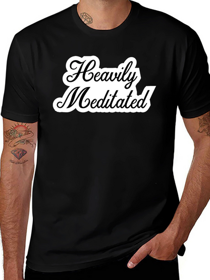 Camiseta Negra Unisex Heavily Meditated