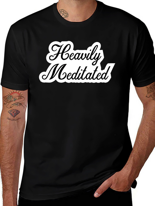 Camiseta Negra Unisex Heavily Meditated