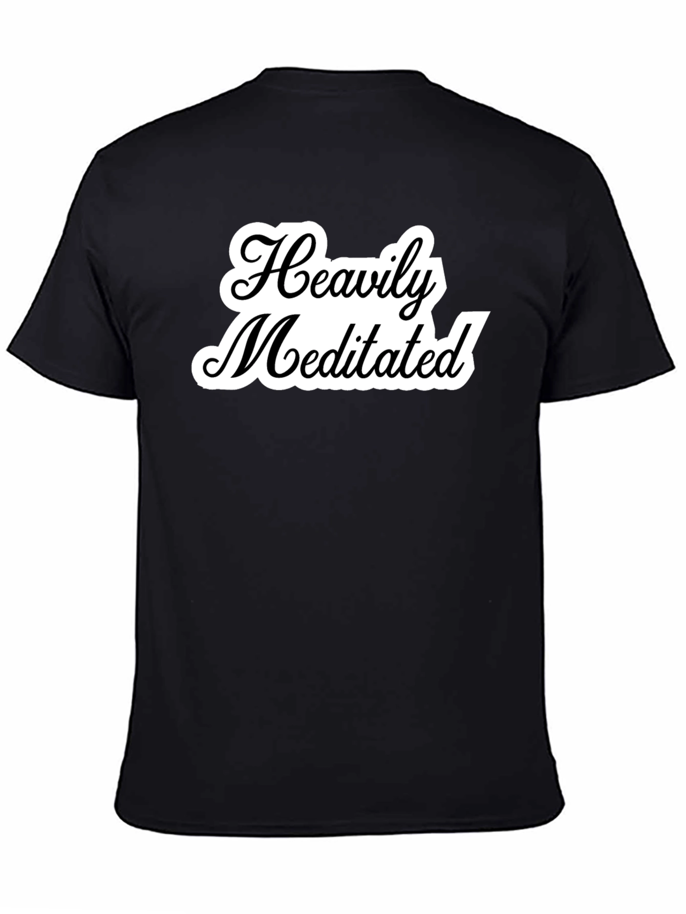 Camiseta Negra Unisex Heavily Meditated