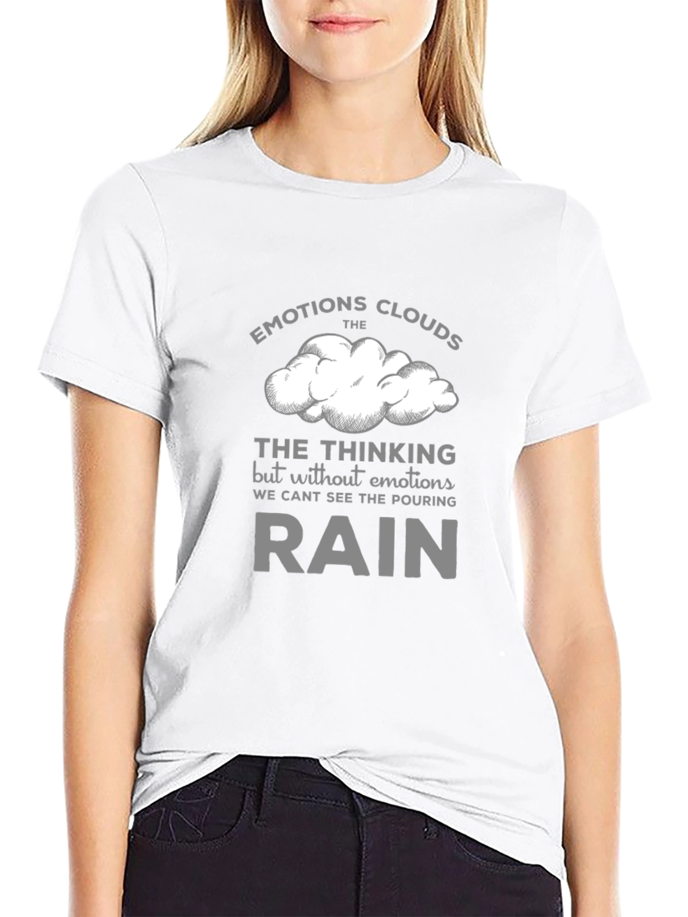 Camiseta Negra con Diseño Inspirador Emociones