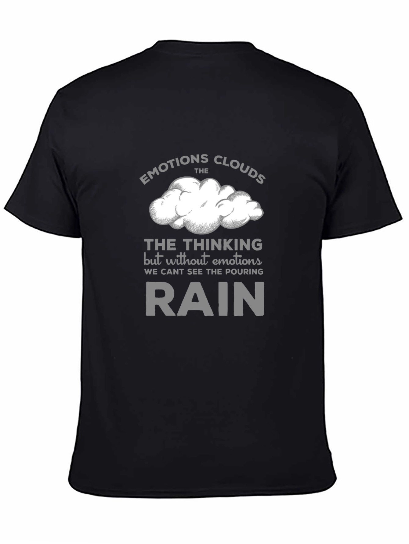 Camiseta Negra con Diseño Inspirador Emociones