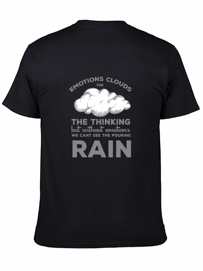Camiseta Negra con Diseño Inspirador Emociones