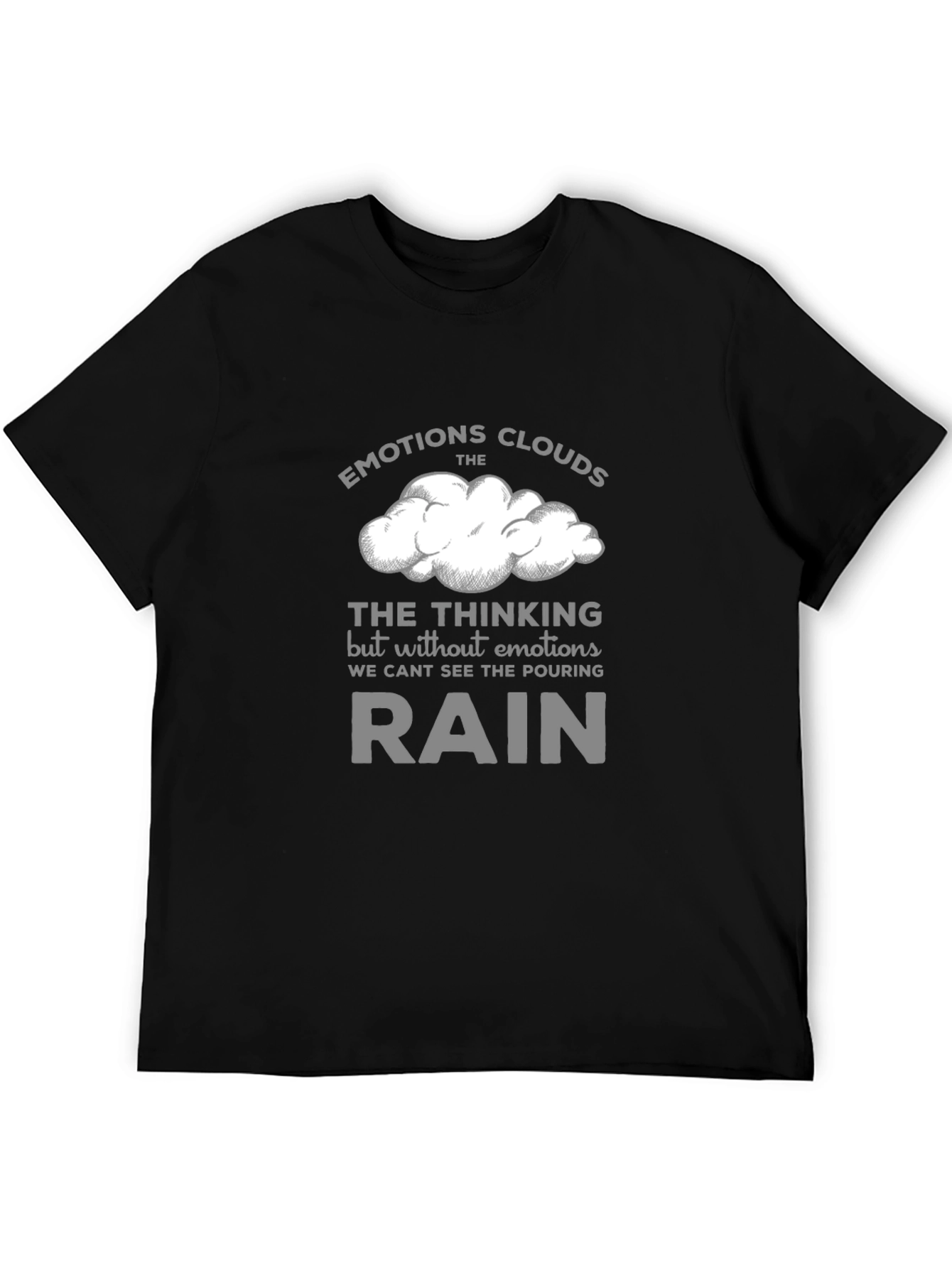Camiseta Negra con Diseño Inspirador Emociones