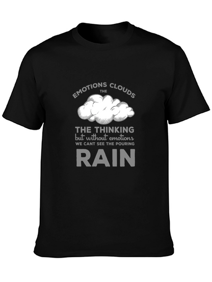 Camiseta Negra con Diseño Inspirador Emociones