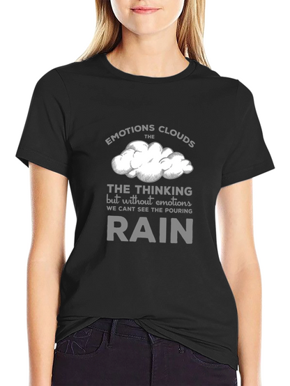 Camiseta Negra con Diseño Inspirador Emociones