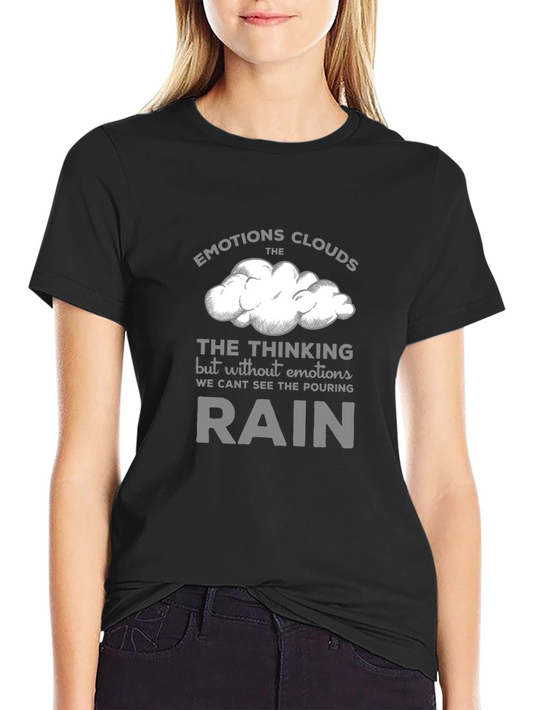 Camiseta Negra con Diseño Inspirador Emociones