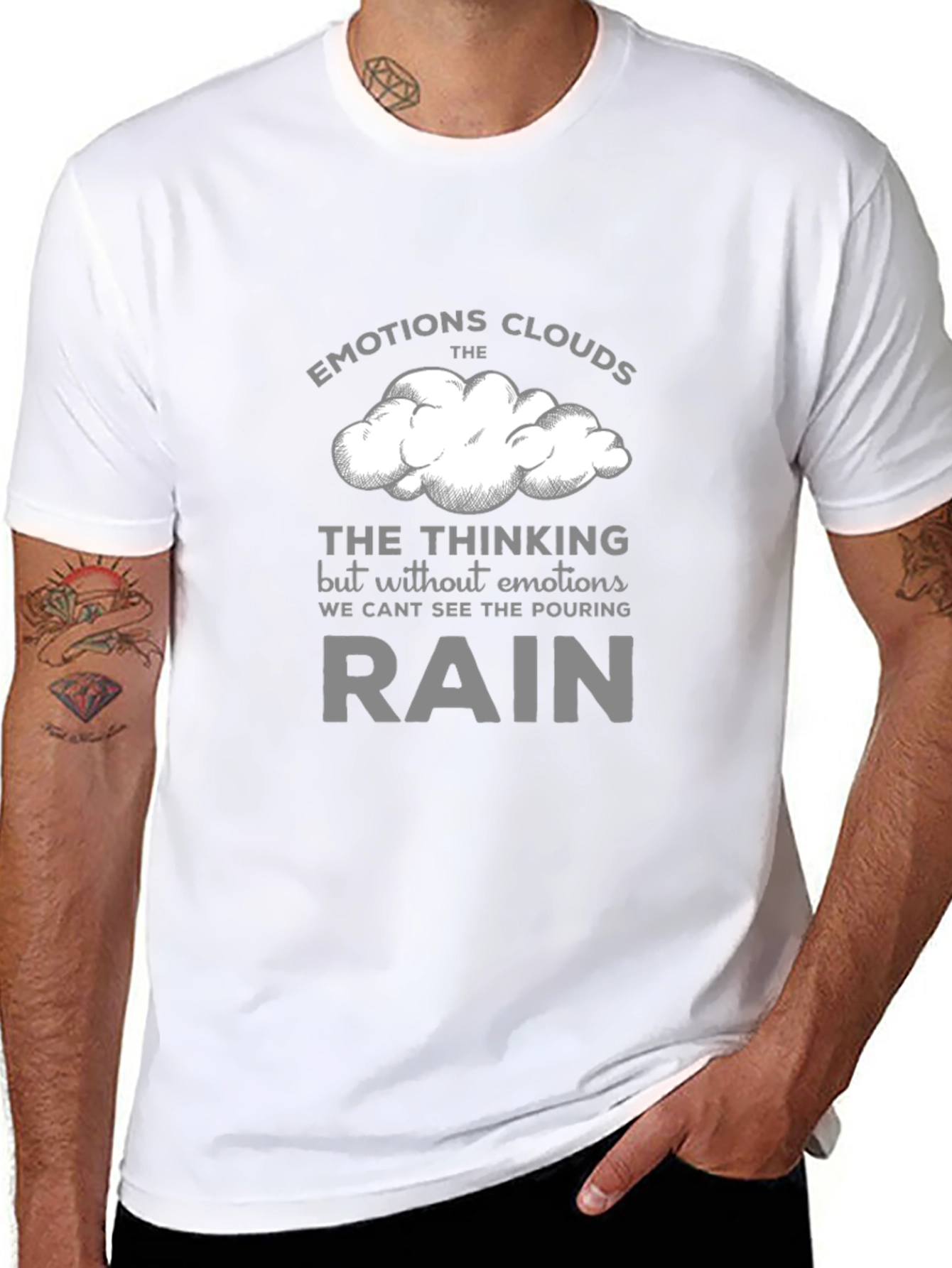 Camiseta Negra con Diseño Inspirador Emociones