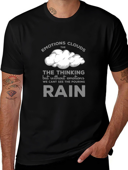 Camiseta Negra con Diseño Inspirador Emociones