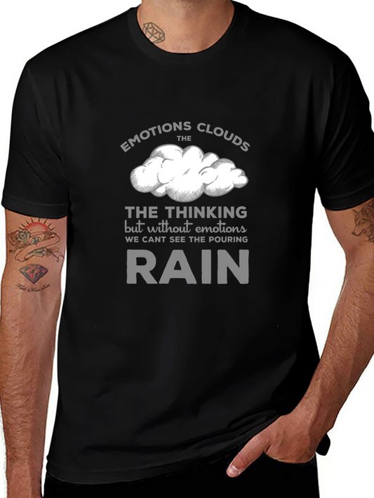 Camiseta Negra con Diseño Inspirador Emociones
