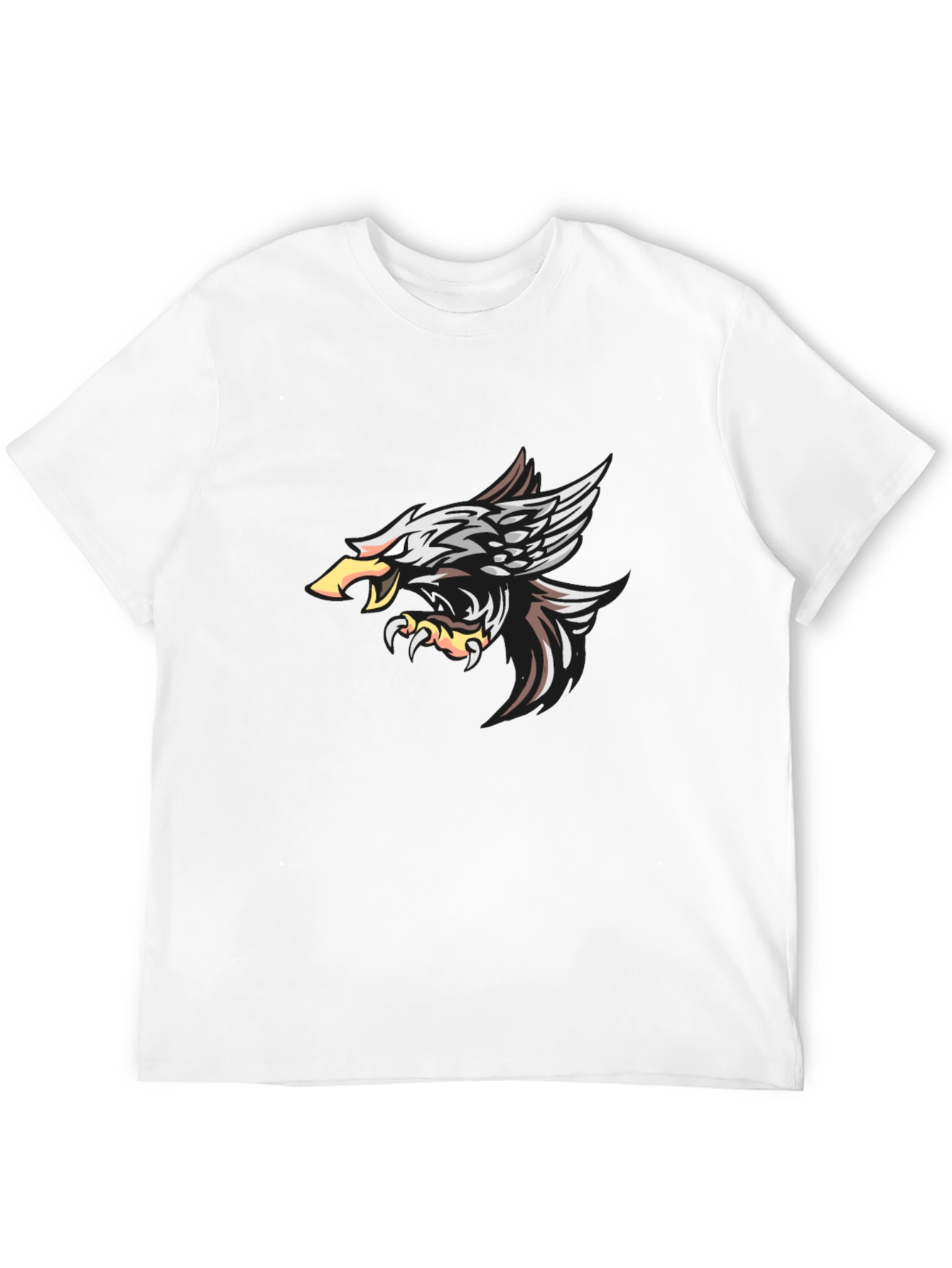 Camiseta Negra con Diseño de Águila Impresionante