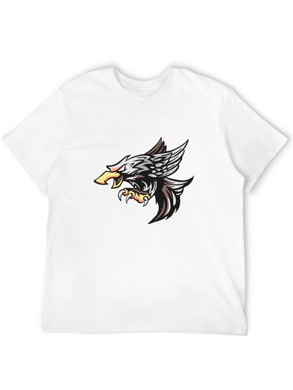 Camiseta Negra con Diseño de Águila Impresionante