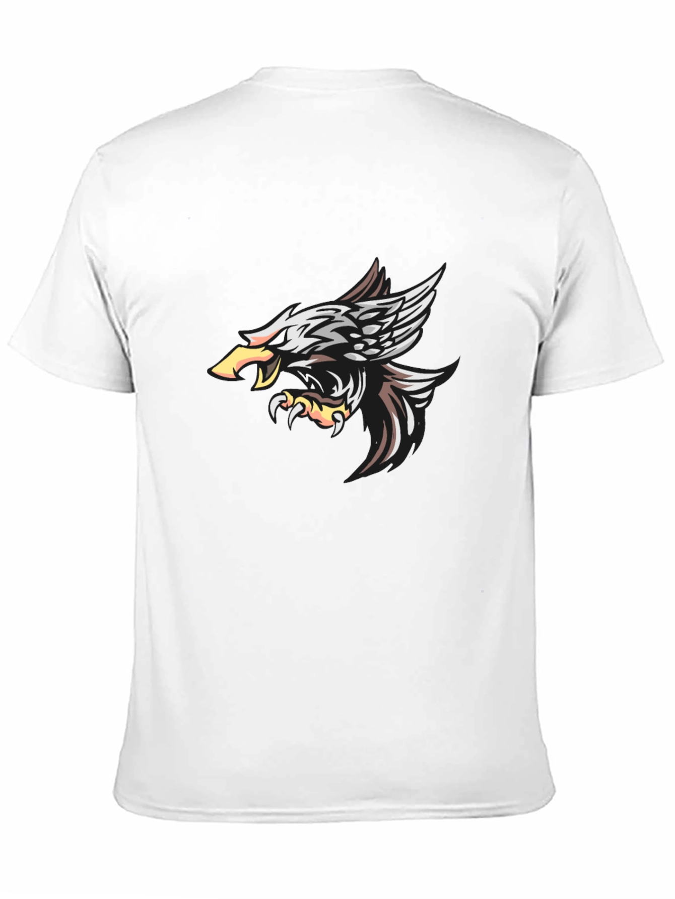 Camiseta Negra con Diseño de Águila Impresionante