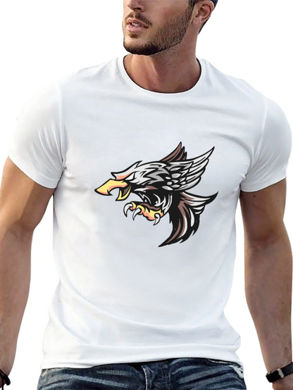 Camiseta Negra con Diseño de Águila Impresionante