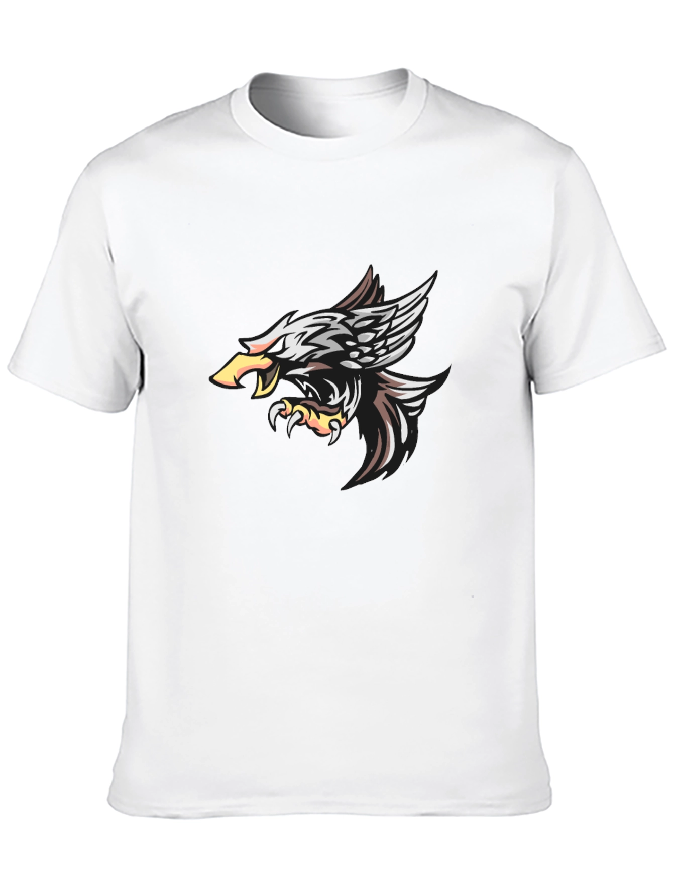 Camiseta Negra con Diseño de Águila Impresionante
