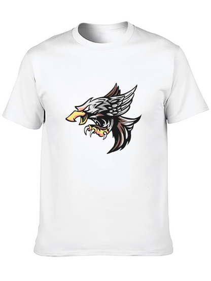 Camiseta Negra con Diseño de Águila Impresionante