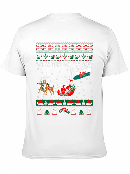 Camiseta Festiva de Navidad Galesa A Través de la Nieve