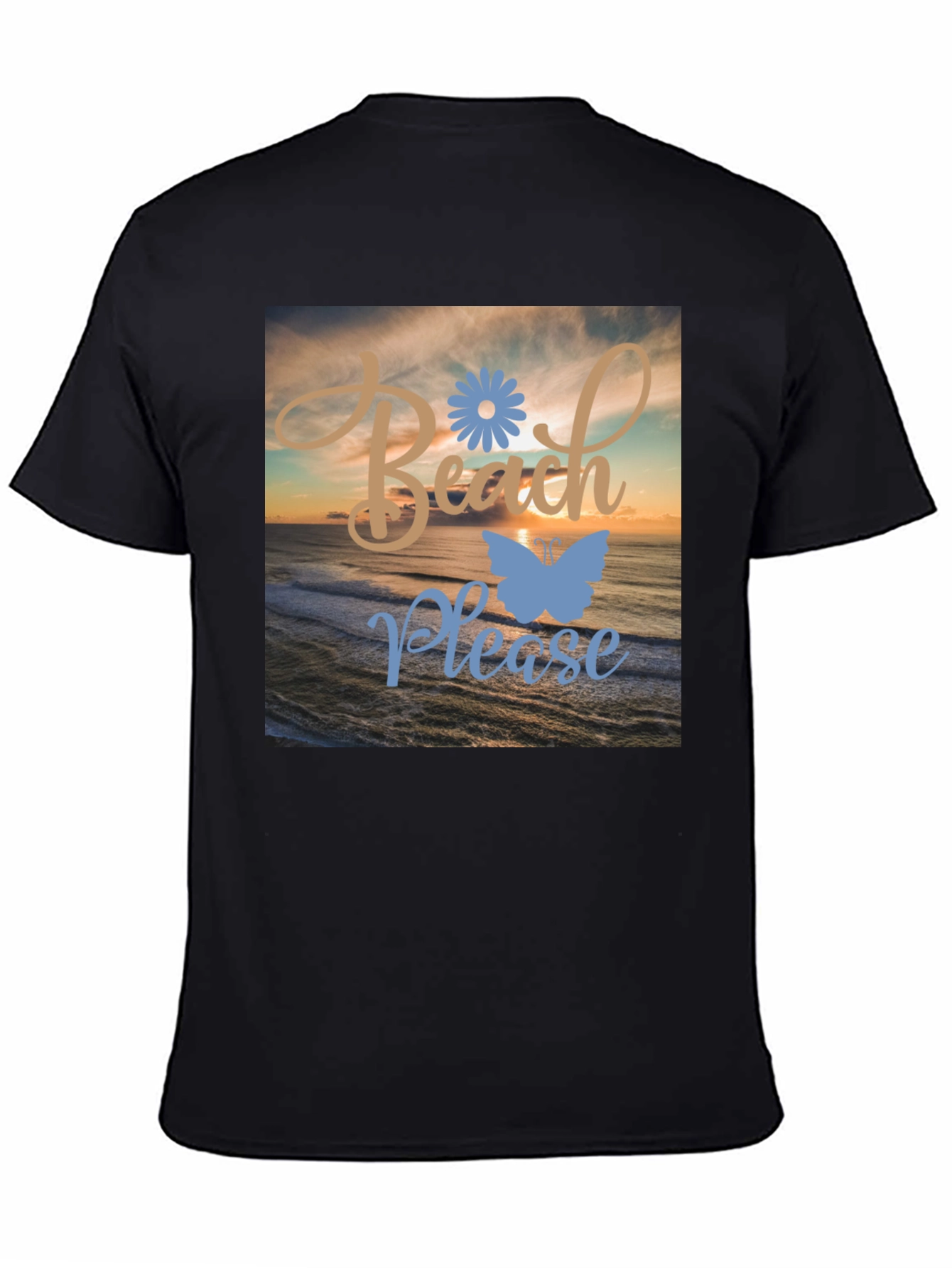 Camiseta Negra Beach Please