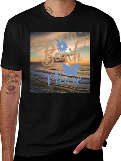 Camiseta Negra Beach Please