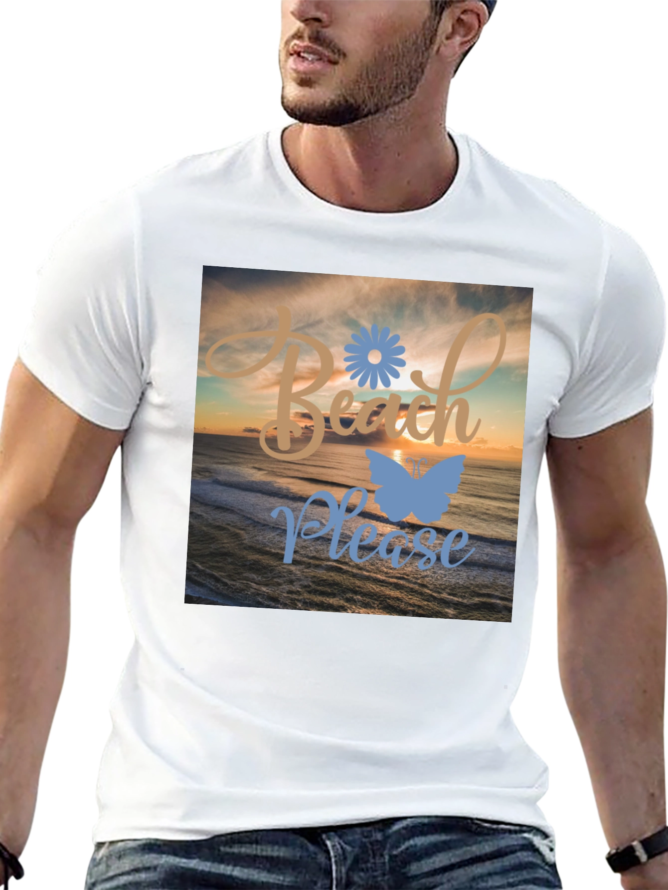 Camiseta Negra Beach Please