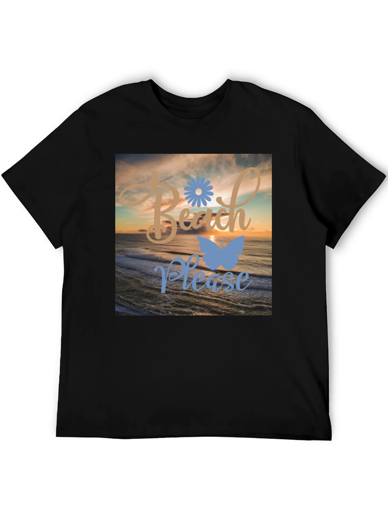 Camiseta Negra Beach Please