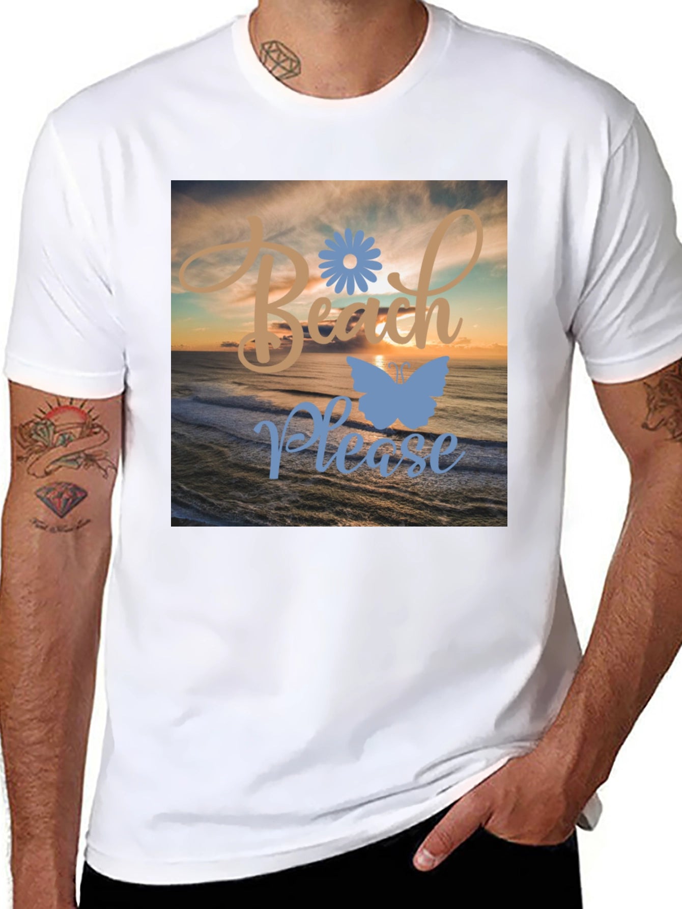 Camiseta Negra Beach Please
