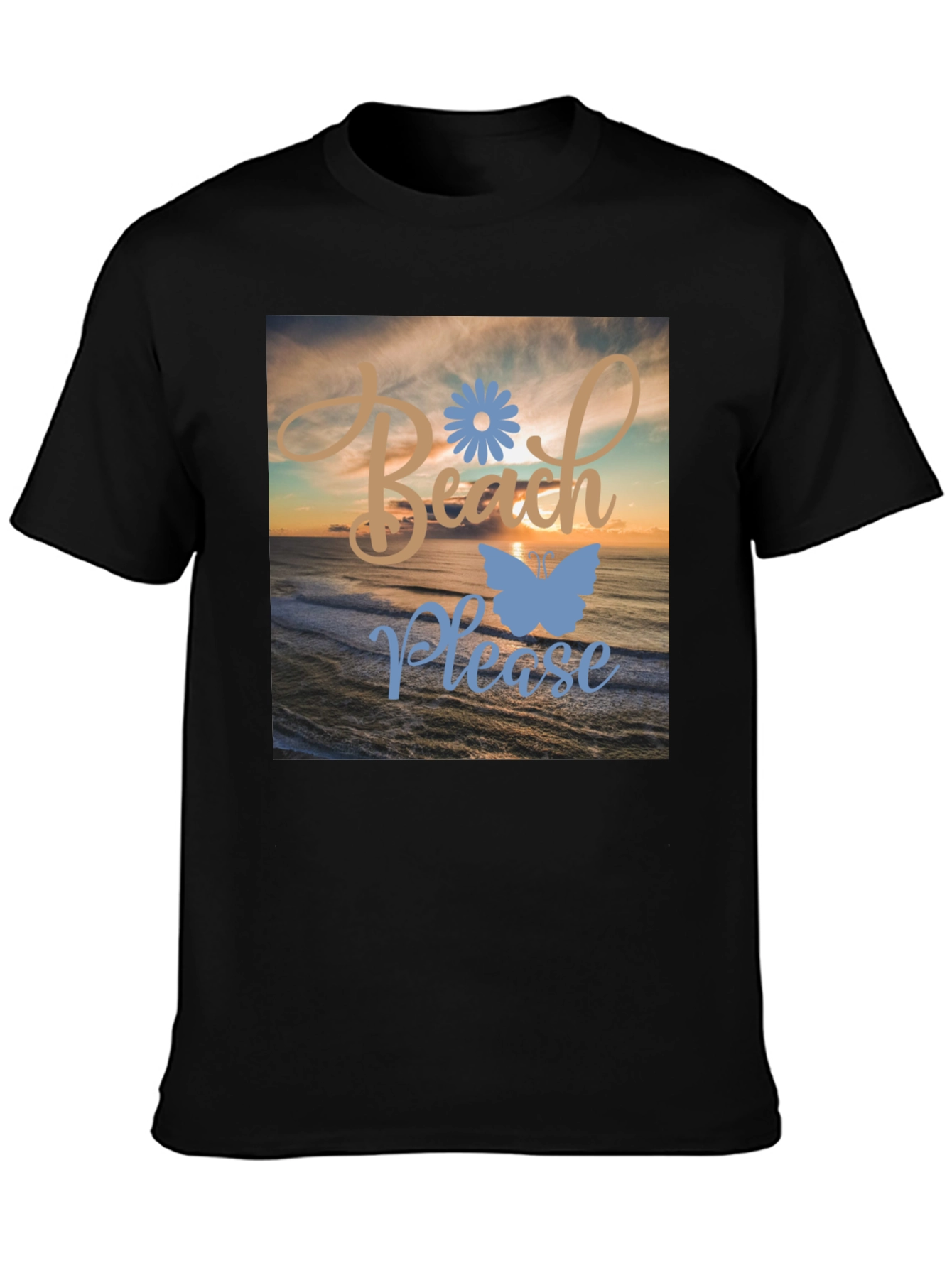Camiseta Negra Beach Please