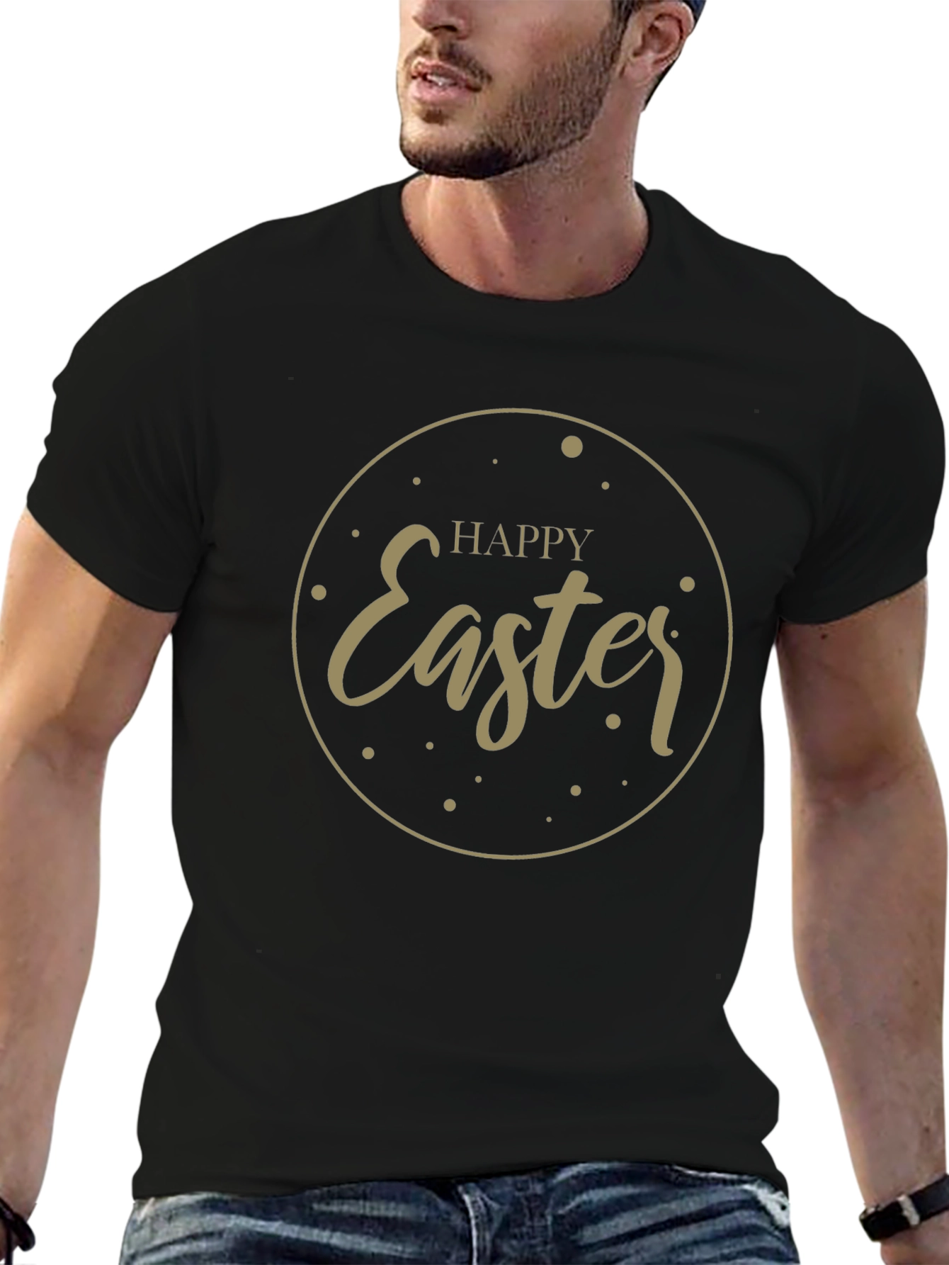 Camiseta Negra Felices Pascuas para Hombre