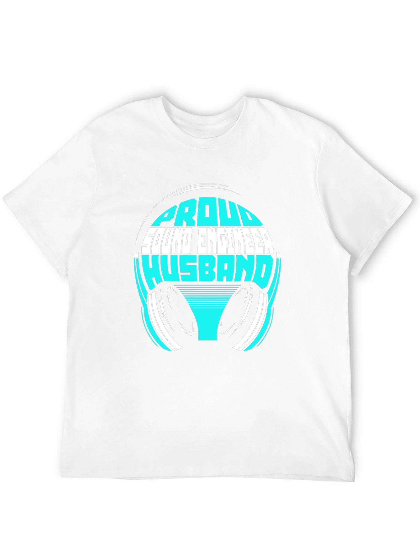 Camiseta Negra Proud Sound Engineer Husband