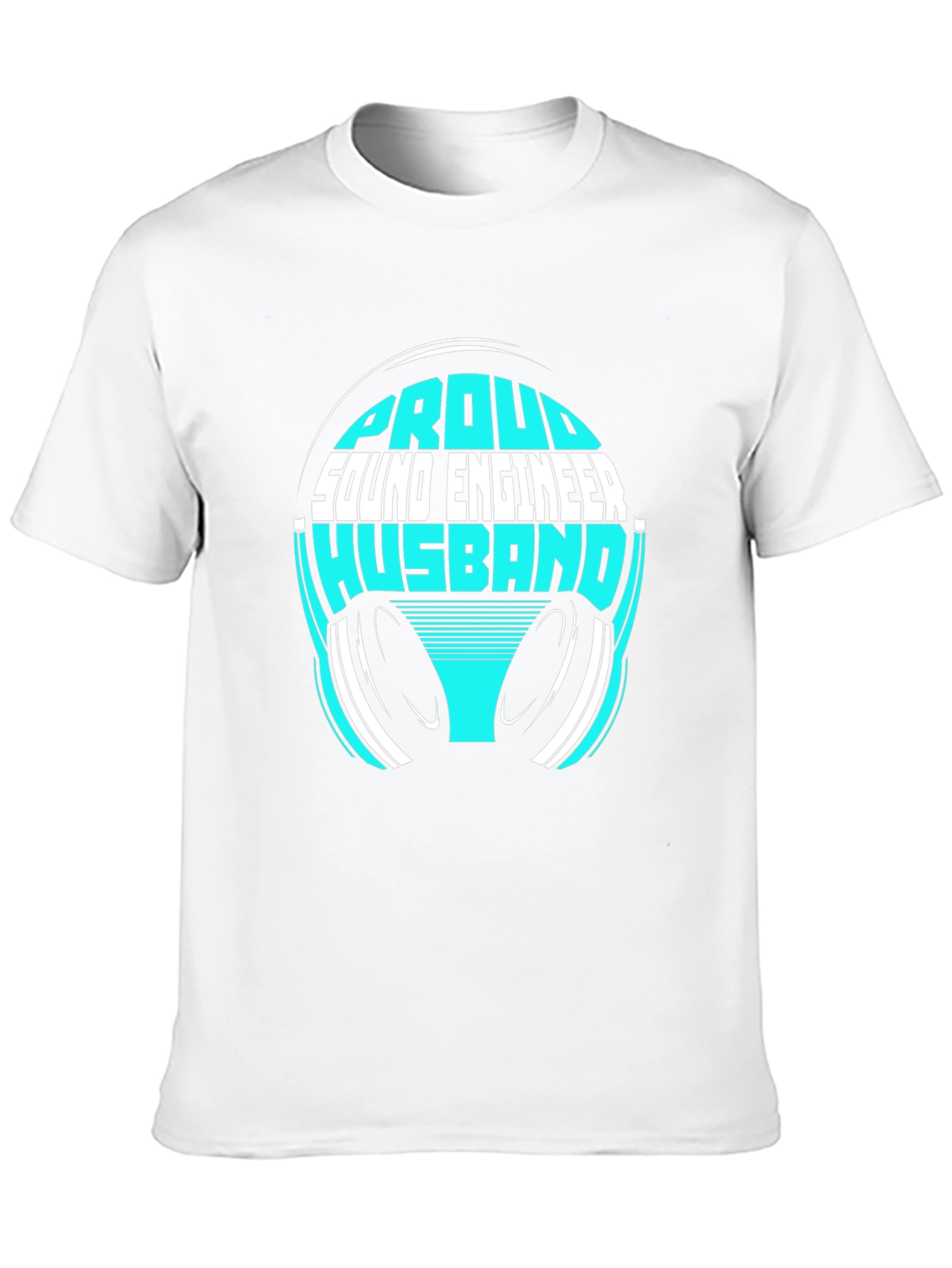 Camiseta Negra Proud Sound Engineer Husband