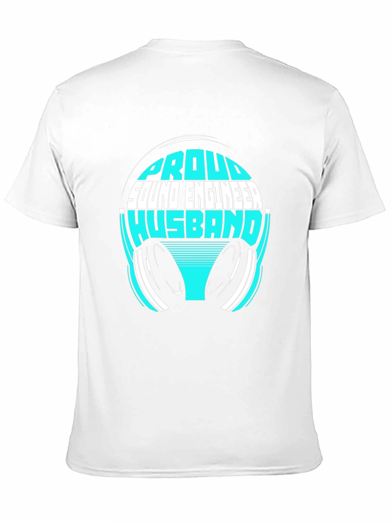Camiseta Negra Proud Sound Engineer Husband
