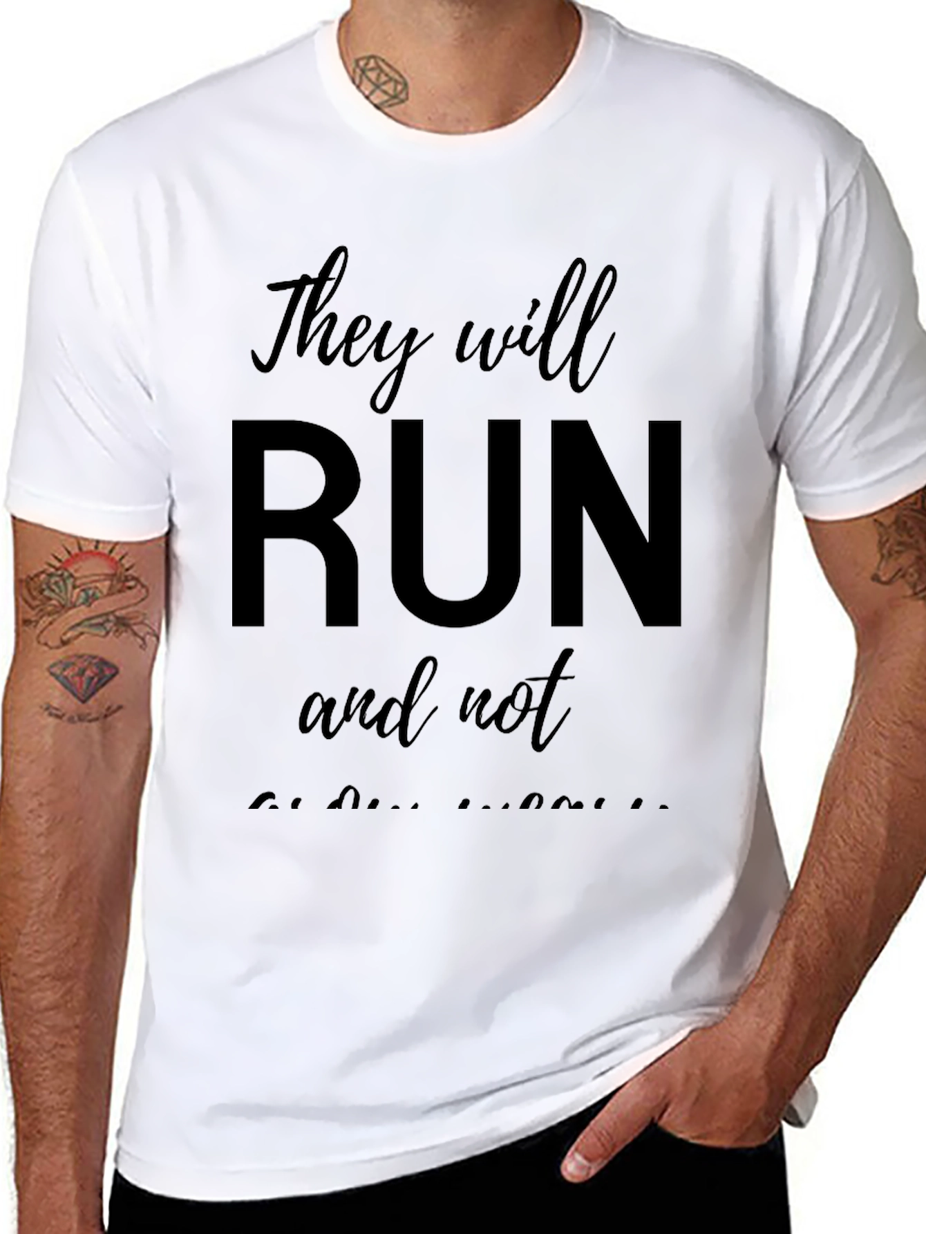 Camiseta Negra They will run and not be weary