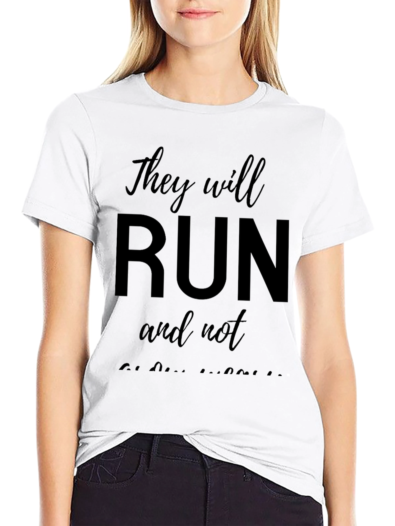 Camiseta Negra They will run and not be weary