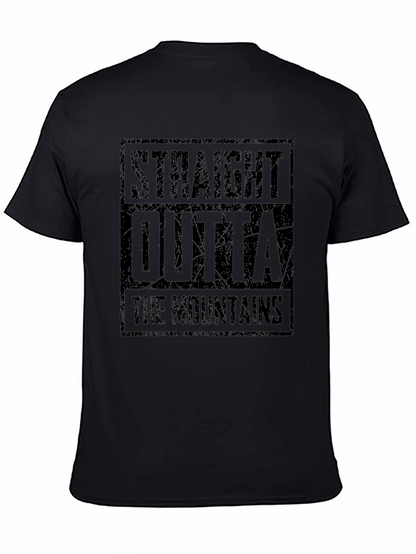 Camiseta Straight Outta The Mountains Negra