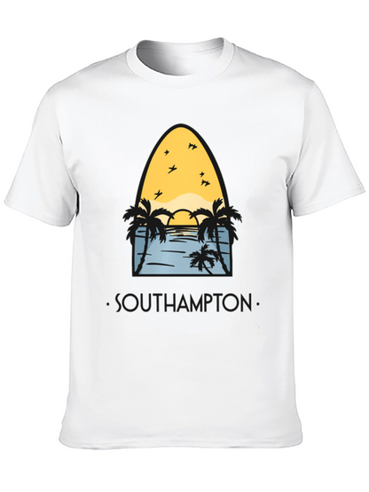 Camiseta Negra Southampton Estilo Surfista