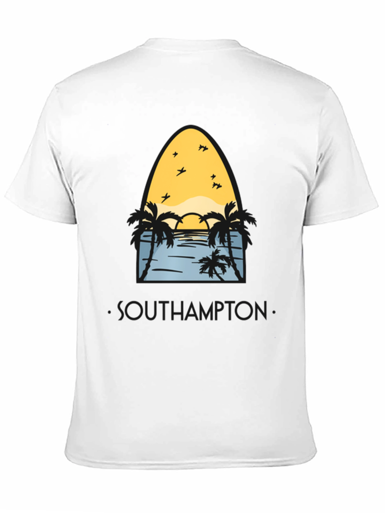 Camiseta Negra Southampton Estilo Surfista